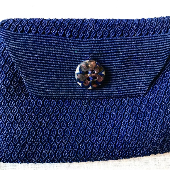 Vintage woven crochet hip bag - Picture 2 of 6